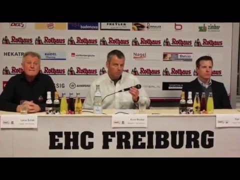 29.01.16 Pressekonferenz EHC Freiburg vs. SC Riessersee