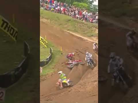 Chase Sexton crash & lose red plate at Millville round 7 promotocross 2022