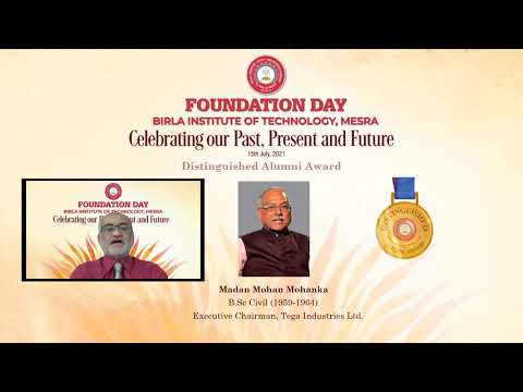 Alumni award for the Chairman from BIT Mesra