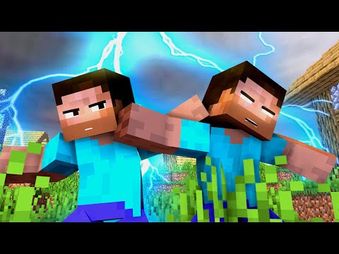 Minecraft Fight Animation HEROBRINE VS STEVE