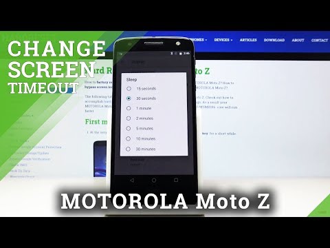 How to Set Screen Timeout in MOTOROLA Moto Z – Change Blackout Time