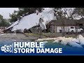 ABC13 S Patrina Adger Surveys Significant Storm Damage In Humble Neighborhood