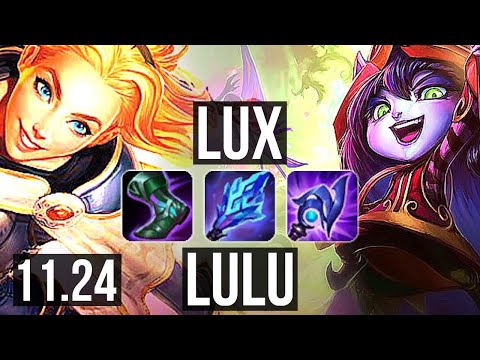 LUX & Caitlyn vs LULU & Jinx (SUP) | Rank 6 Lux, 6/1/5, Dominating | KR Challenger | 11.24