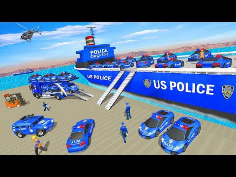 Transporting Police Vehicles in Cargo Ship - Police Car Transporter Simulator - Android Gameplay