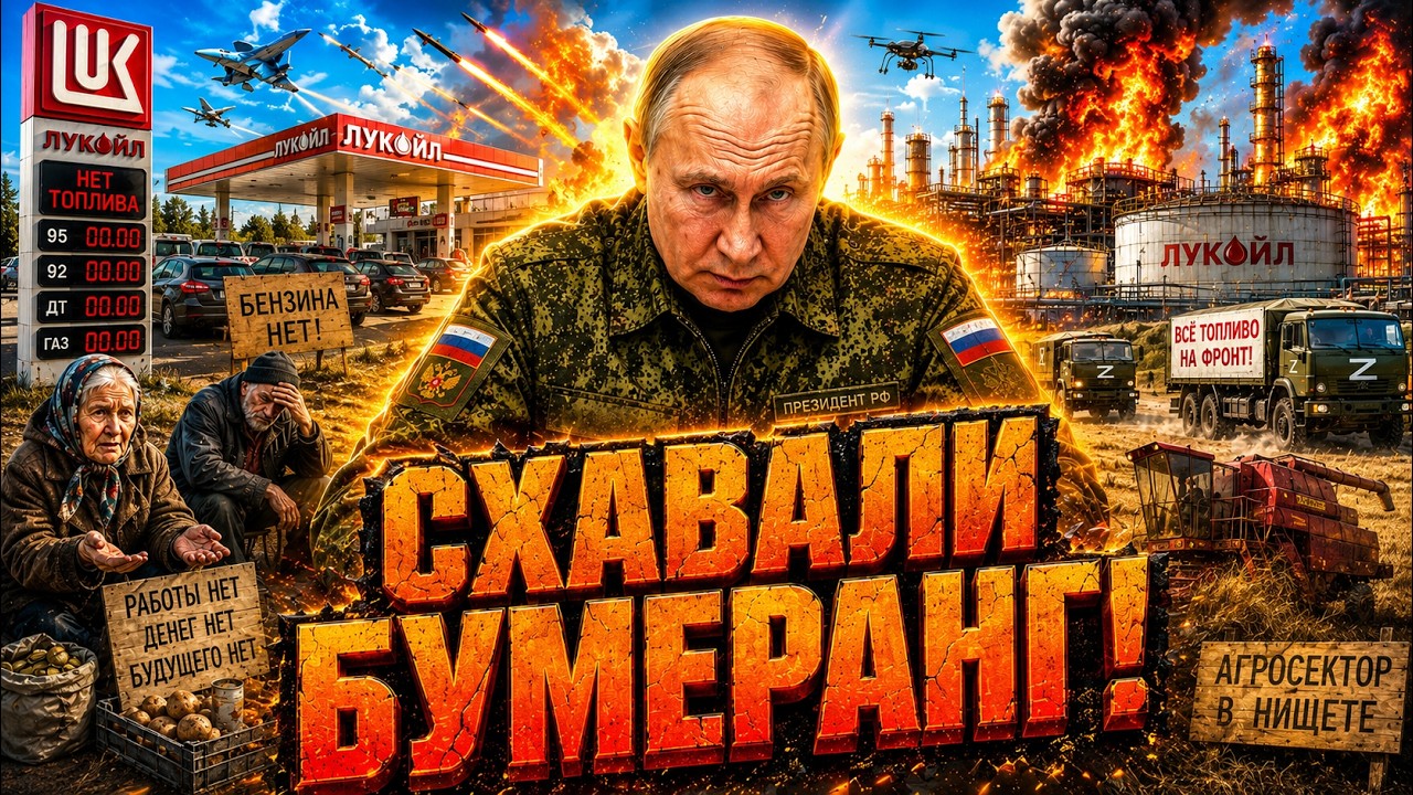 СХАВАЛИ БУМЕРАНГ, РЕБЯТА?! 🙈 25 из 38 НПЗ в хлам! Россия ЖРЕТ тотальный дефицит 