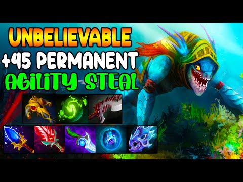 UNBELIEVABLE +45 PERMANENT AGILITY STEAL - INTENSE CARRY SLARK - CRAZY TEAM FIGHT - DOTA 2 GAMEPLAY