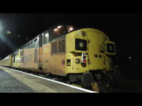 ' THE CHASE IS ON ' 37099 & 37219 On 1Q83 Blackpool North - Derby RTC 3rd December 2021