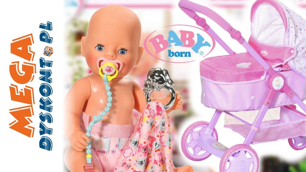 BABY BORN 👶 WÓZEK JUNIOR 3w1 Z TORBĄ DO PRZEWIJANIA 🚼 MegaaDyskont