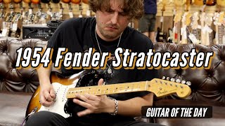 Video thumbnail for 1954 Fender Stratocaster Sunburst FIRST YEAR | Guitar of the Day by Normans Rare Guitars
