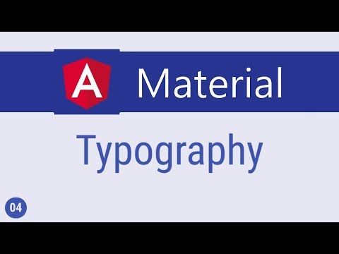 Angular Material Tutorial 4 Typography