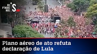 Imagens desmentem ‘mar de gente’ relatado por Lula em ato em Belo Horizonte