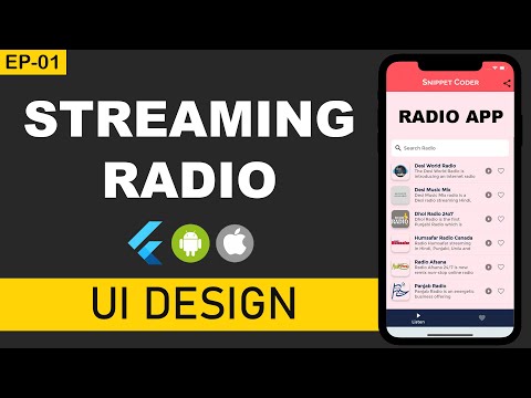 Flutter Ep01 UI Design Internet Radio using Provider | Online Streaming Music App | SnippetCoder