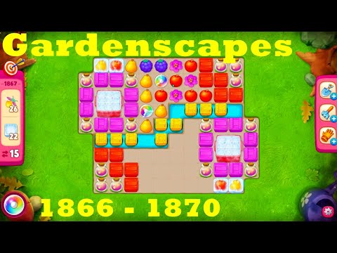 Gardenscapes Level 1866 - 1870 HD Walkthrough | 3 - match game | gameplay | android | ios | pc | app