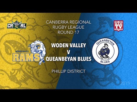 2019 Canberra Region RL - Round 17 - Woden Valley Rams v Queanbeyan Blues