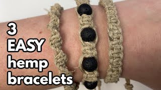 How To Make Easy Hemp Bracelets | 3 Macrame Patterns