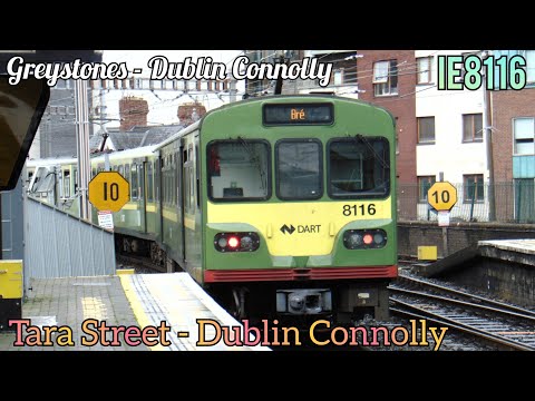 Irish Rail Dart IE8116 ~ Greystones - Dublin Connolly (Tara Street to Dublin Connolly)