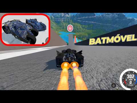 🚀GOING DOWN THE MEGA RAMP with the TURBO BATMOBILES😱BeamNG drive, BATMAN CAR ON THE MEGA RAMP, SI...