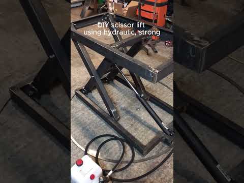DIY scissor lift using hydraulic, strong