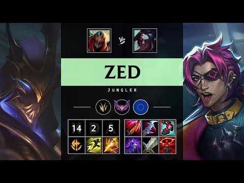 Zed Jungle vs Kayn: Triple Kill, Legendary - EUW Master Patch 25.S1.2