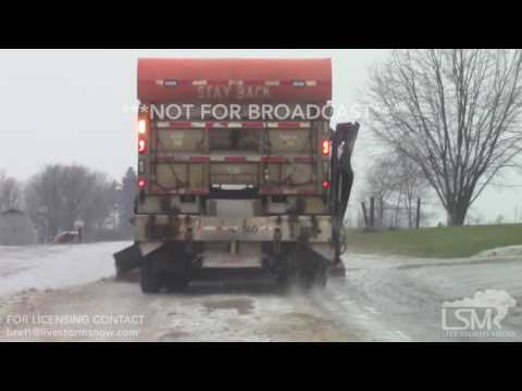 01-16-17 Kent County, MI - Sliding Plow Truck and Freezing Rain