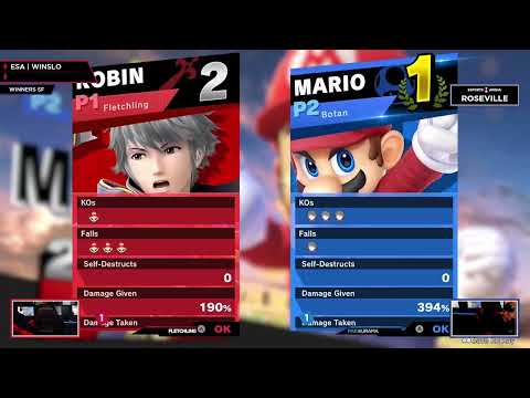 Fletchling (Robin) vs Kurama (Sephiroth, Mario) - ESA Roseville Monthly Winners Semi Finals