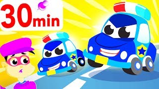 The Car Patrol, Police Car Song, 🚓 Car Chase, Racing 🏎️  Compilation by Little Angel