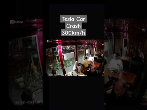 Tesla Car Crash edit 300km/h #car #crash