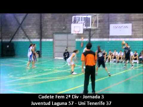 Cadete Femenino 2ª División. Juventud Laguna 57 - Uni Tenerife 37
