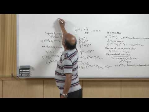Lec 14 Solution of higher  order homogenous linear differential equation with constant coefficients
