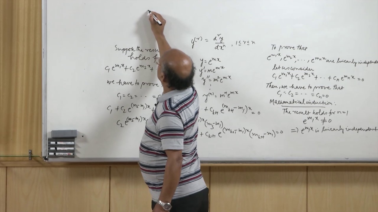 Lec 14 Solution of higher  order homogenous linear differential equation with constant coefficients