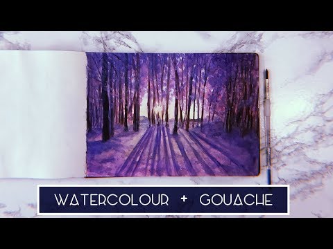 Solstice | Time Lapse Watercolour & Gouache Speed Painting