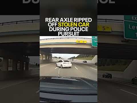 "The Grappler" rips off stolen car rear axle during police pursuit
