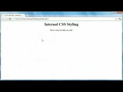 Css Tutorial 6 Internal Css Styling