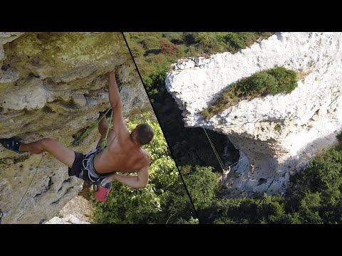 Climbing in Sardinia - Isili - 7b S'antrecoru