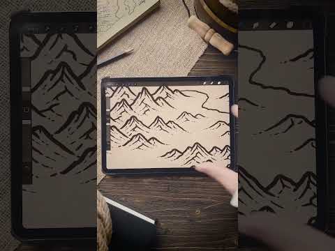 Drawing Mountains on Fantasy Style Map of Medieval Europe!