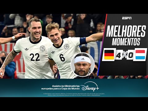 Gols e lances de Alemanha x Luxemburgo