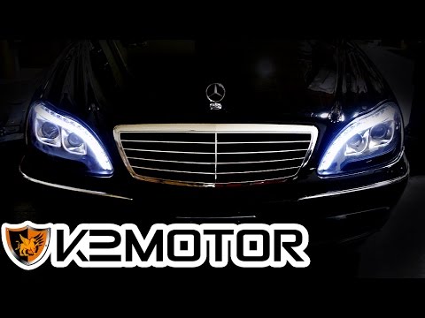 K2MOTOR INSTALLATION VIDEO: 1998 - 2006 MERCEDES BENZ S-CLASS W220 LED PROJECTOR HEADLIGHTS