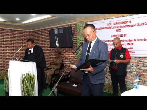 Puhpa Nelson Khenglawt Newly Elected MDC Oath Taking Ceremony | 10.10.2023