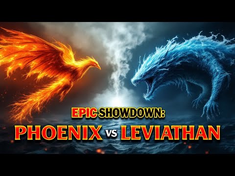 Phoenix vs Leviathan Epic Battle of Fire and Water  Mythical Showdown!