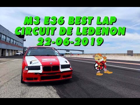 BMW M3 E36 Circuit de Ledenon best lap 22 06 2019 and Megane rs 3 trophy