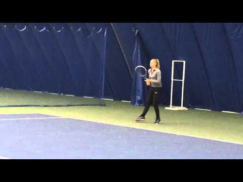 Fanni Stollar Warming Up - Forehands