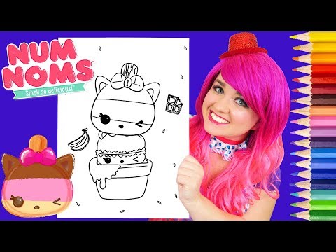 Coloring Num Noms Nea Pop & Nana Creme Coloring Page Prismacolor Colored Pencil | KiMMi THE CLOWN Video