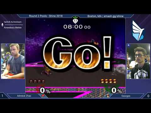 Shine 2018 SSBM - Admiral Zhao (Samus) vs. Georges (C. Falcon) - Melee R2 Pools