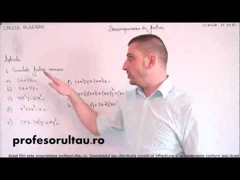 descompuneri in factori exemple - profesorultau.ro