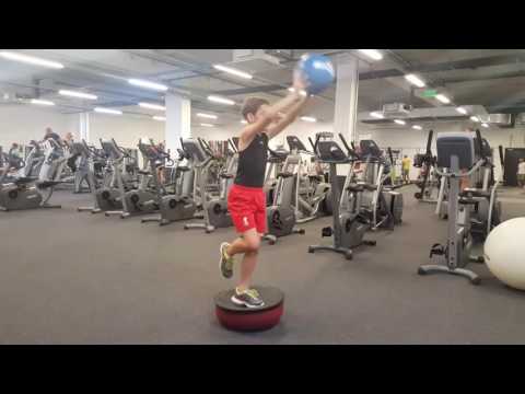 My youngest soccer player Szabolcs Csiszár Team SC Sopron U/10 (Single - Leg stability exercise)