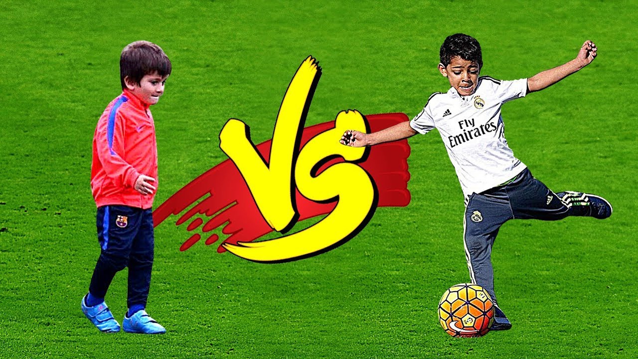 Сын РОНАЛДУ vs сын МЕССИ: как играют в футбол дети звезд