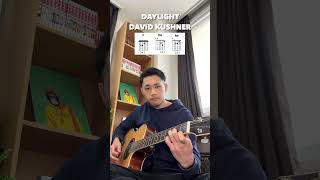 David Kushner - Daylight (YU Easy Guitar Tutorial) #Shorts