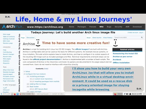 Building Arch .Iso Strait Out Of the Arch Wiki The Image Is Easy To Build, But Then What? Arch On!!!