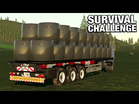 NEW SELF LOADING BALE TRAILER  - Survival Challenge No Mans Land FS19 Ep 111