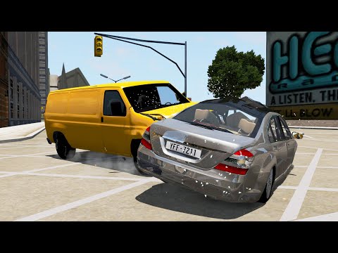 Crossroad Car Crashes 55 - BeamNG.Drive